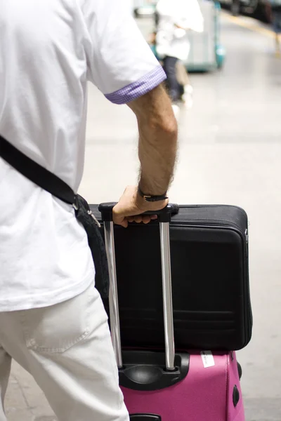 Traveler with baggage — Stock Photo, Image