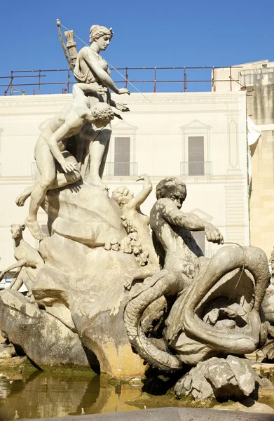 Fountain of Artemide, Ortigia - Siracusa — Stock Photo, Image