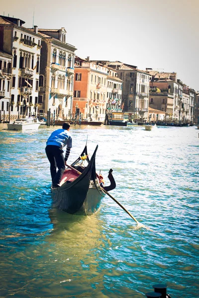 Gondolier, Venedig - Stock-foto