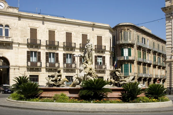 Fountain of Artemide, Ortigia - Siracusa — Stock Photo, Image