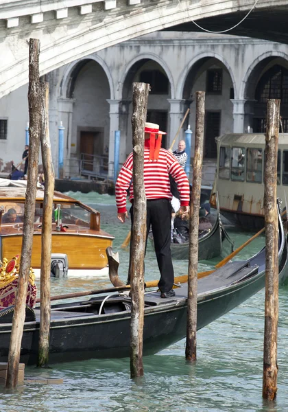 Gondolier, Venezia. – stockfoto