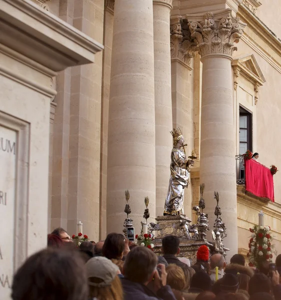 Procissão de Santa Lúcia em Ortigia — Fotografia de Stock