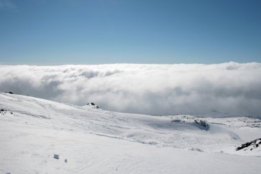 örtülü kar - Sicilya etna