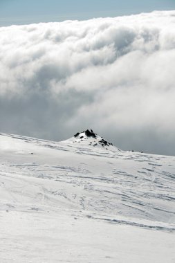 örtülü kar - Sicilya etna