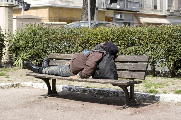 Bezdomovci spící — Stock fotografie