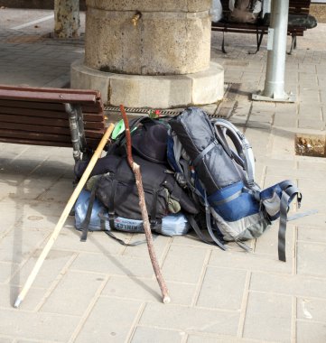 Backpacks, Way of St. James clipart