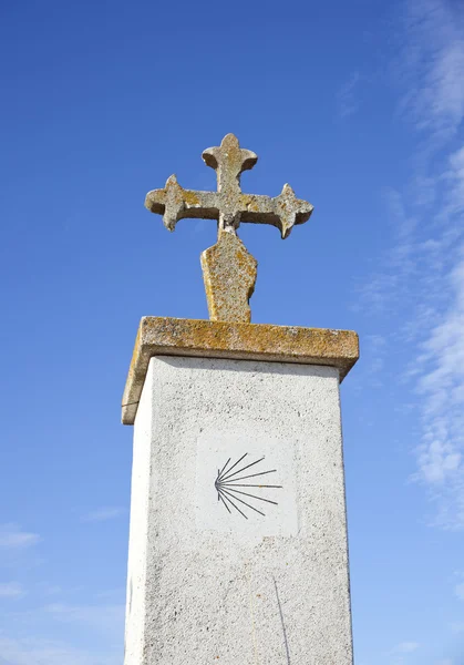 Cross monument, Way of St James — Stock Photo, Image