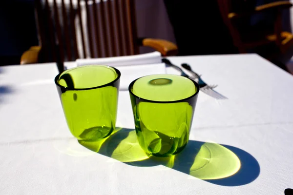 Bicchieri verdi — Foto Stock