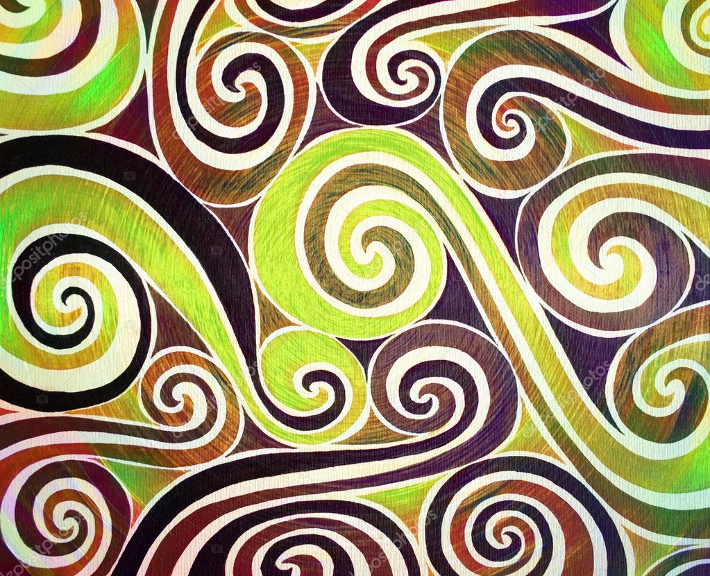 Spirals of acid psychedelic colors