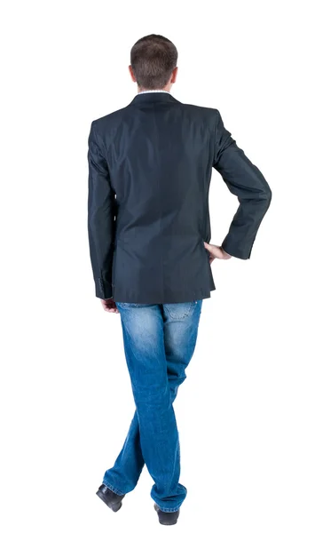 Young expert looks ahead. rear view. — Stock Photo, Image