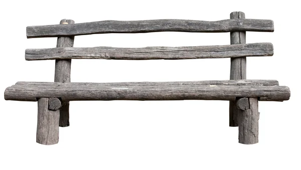 Древнесельская скамейка из бревен . — стоковое фото
