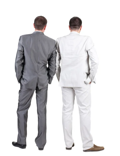 Vista di due uomini d'affari posteriore. vista posteriore. — Foto Stock