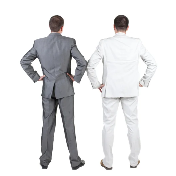 Back view of Two business men. Rear view. — Stockfoto