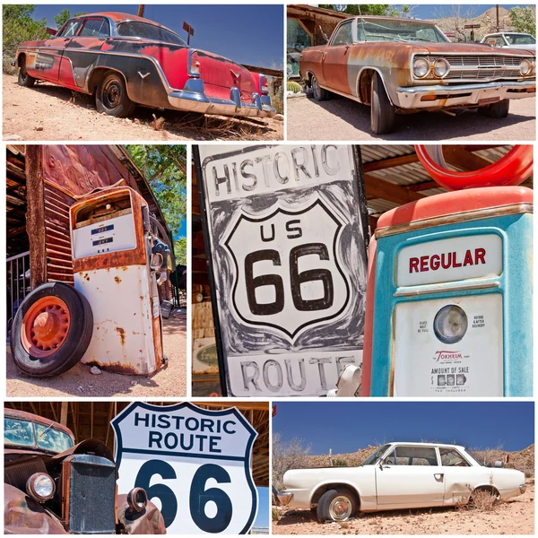 Collage Route 66 — Foto Stock