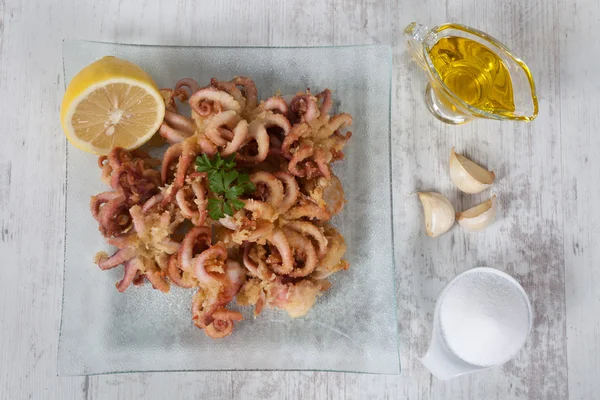 Fried Octopus — Stock Photo, Image