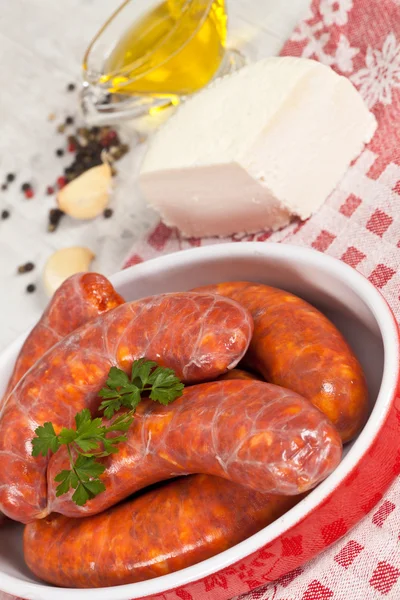 Salchicha italiana cruda — Foto de Stock