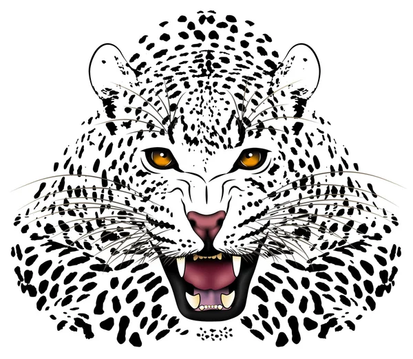 Leopardo vectorial ejecutado en forma de tatuaje Vectores De Stock Sin Royalties Gratis