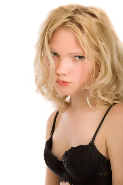 Portret van het jonge mooie meisje — Stockfoto