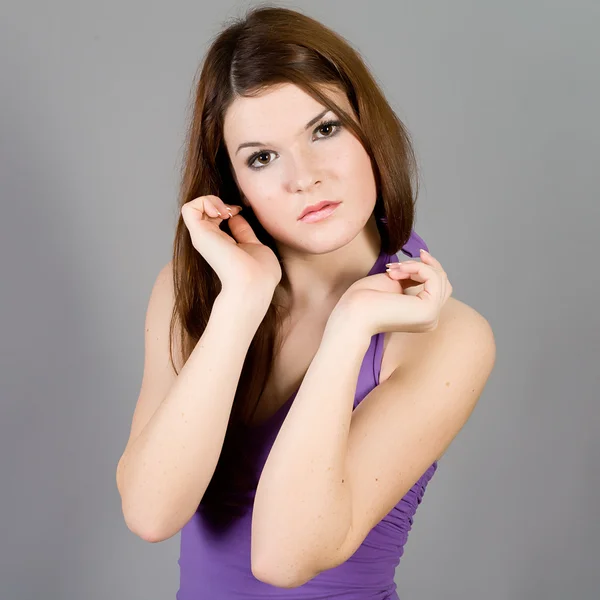 Portret brunetka — Zdjęcie stockowe