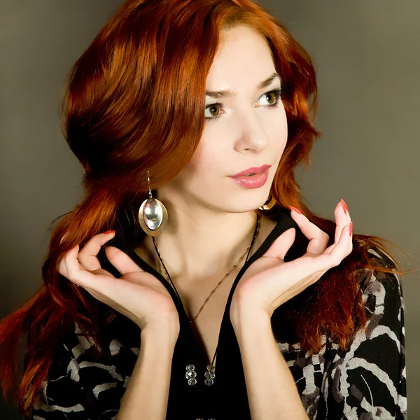 Young red-haired woman — Stock Photo, Image
