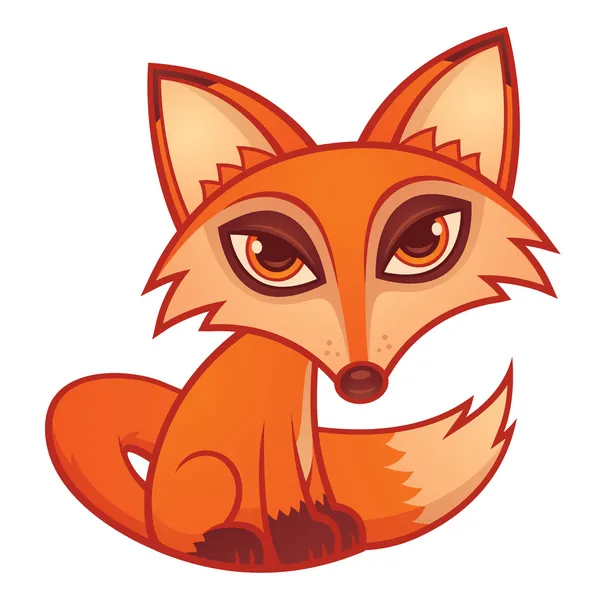 Kreslený red fox — Stockový vektor