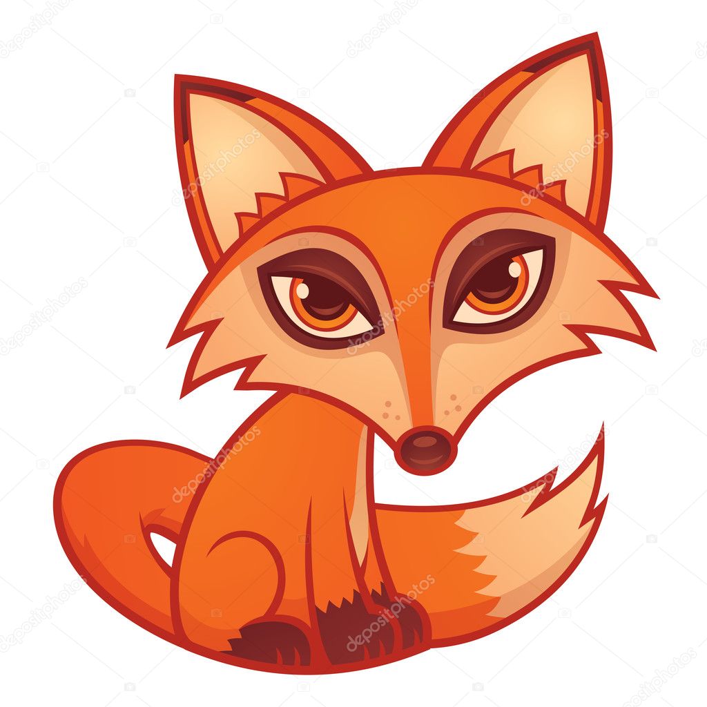 Cartoon Red Fox — Stock Vector © fizzgig #7531751