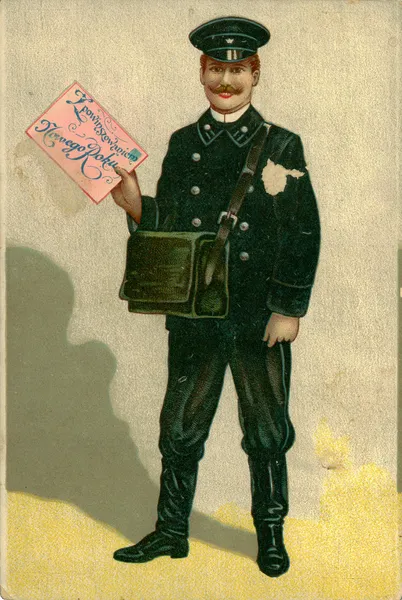 Vintage christmas Postkaart — Stockfoto