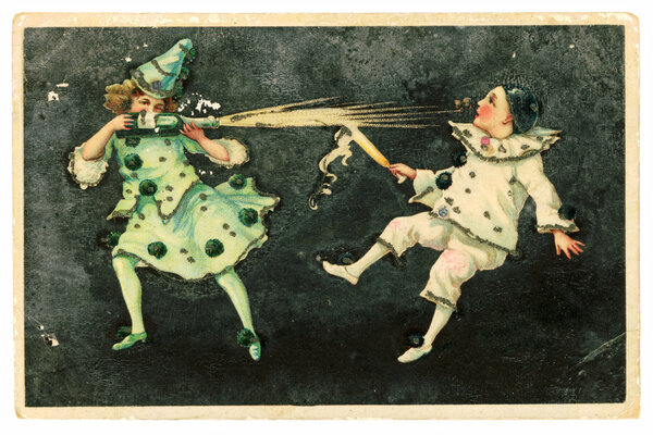 старинная рождественская открытка
