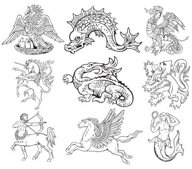 Heraldic monsters vol VII clipart