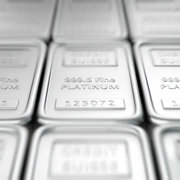 Lingotes de platino — Foto de Stock