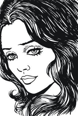 güzel bir kadının yüzü