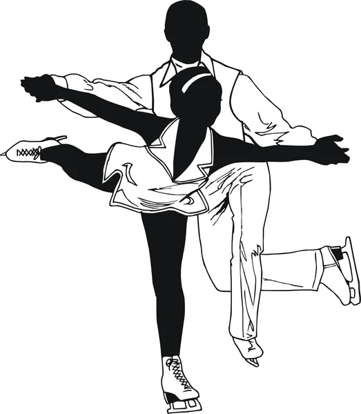 Negro i ilustración blanca de una mujer haciendo gimnasia —  Fotos de Stock