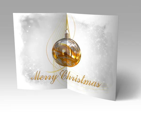 Ilustracja na białym tle Boże Narodzenie broszury — Zdjęcie stockowe