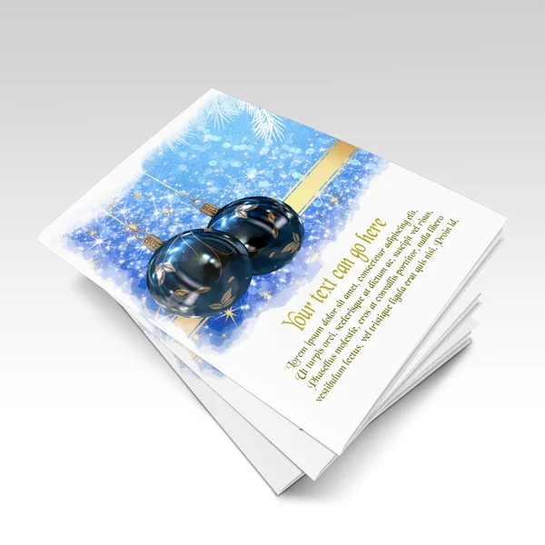 3d Ilustración aislada bolas de Navidad libro de imágenes — Foto de Stock