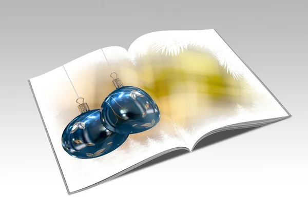 3D-geïsoleerde illustratie Kerstmis ballen prentenboek — Stockfoto