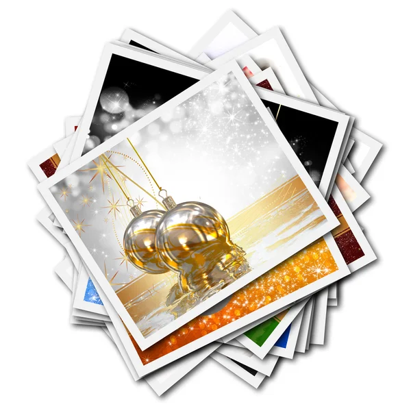 3d Christmas balls collage background — Stock Photo, Image