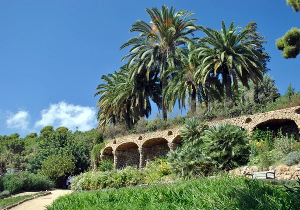 Barcelona Gaudi's Guell park Rechtenvrije Stockafbeeldingen