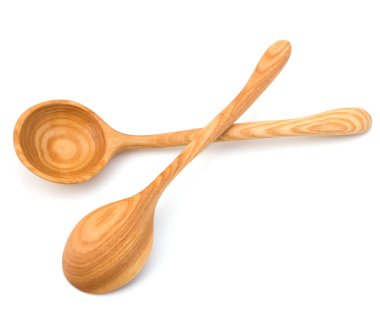 Vintage wooden spoons clipart