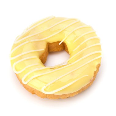 Beyaz arka plan üzerinde izole lezzetli halka