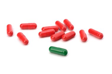 Red capsules clipart