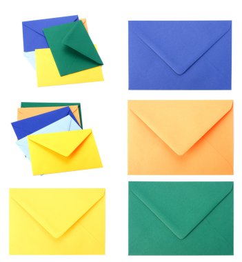 Envelopes isolated on white background clipart