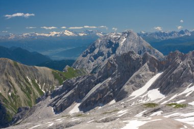 Bavyera Alpleri. Zugspitze görüntülemek