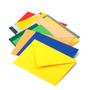 Envelopes isolated on the white background clipart