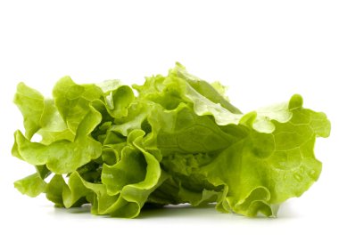 Beyaz arkaplanda marul salatası izole