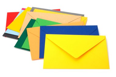 Envelopes isolated on the white background clipart