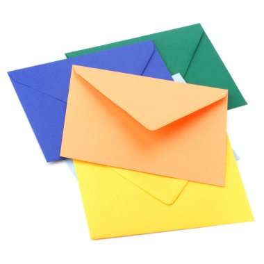 Envelopes isolated on white background clipart