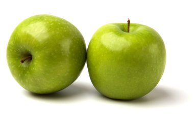 Green apples isolated on white background clipart