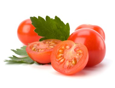 Beyaz arkaplanda yalıtılmış domates