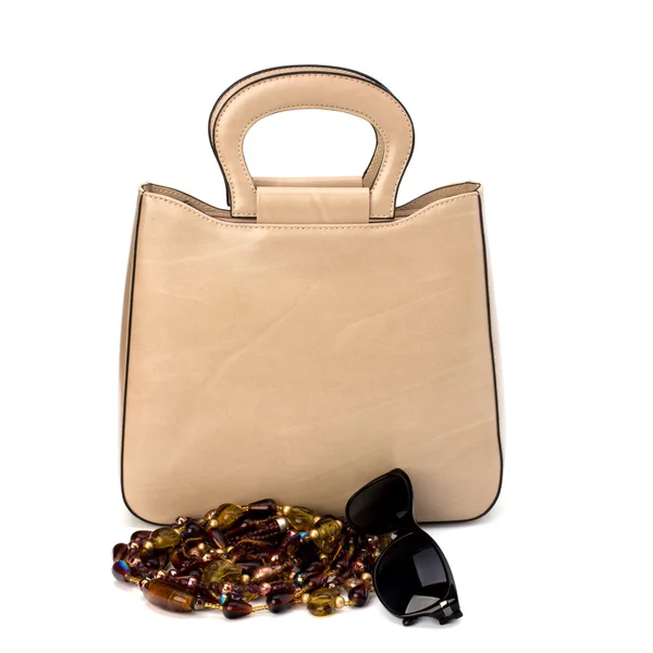Luxury female handbag isolated on white background — Stock Photo, Image