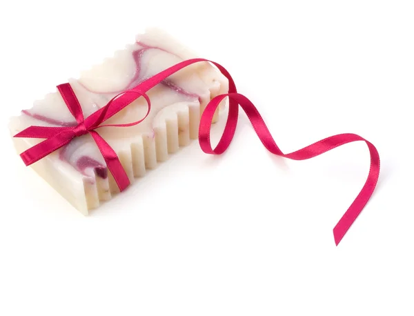 Luxusní ručně levandulové mýdlo — Stock fotografie